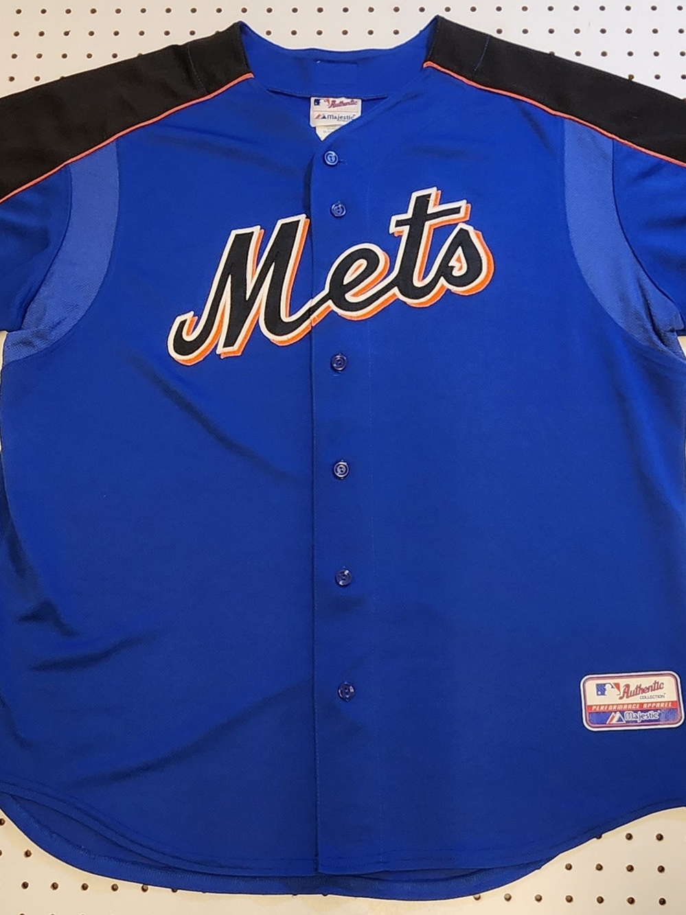 Vintage NY Mets Majestic Authentic MLB Jersey Mens XL Blue Made in USA Blank